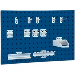 BRB System-Lochplatte mit Haken- und Halter-Set, saphirblau