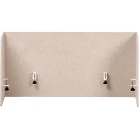 Beliani Schreibtischtrennwand beige 120 x 60 cm Soloa