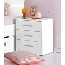 SchlafKONTOR Nachtschrank Mars 46 x 41 x 56 cm Weiß