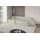 altdecor Ecksofa Samt mit Schlaffunktion 2-Sitzer Creme