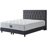 De RUCCI Boxspringbett Modell 211 mit Taschenfederkernmatratze, Bestes Preis-Leistungsverhältnis, DREI Farben und 4 Maße wählbar, einfache Montage (140 x 200 cm,