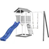 AXI Beach Tower Spielturm mit Einzelschaukel, Blauer Rutsche 349 x 284 x 242 cm