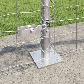 vidaXL Zaun mit Pfosten 0,6 x 25 m Silber/Stahl