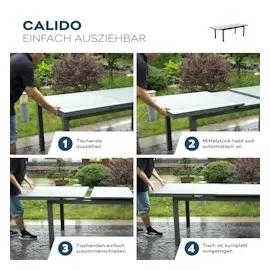 Home Deluxe Sitzgruppe CALIDO MADERA 6 Stühle