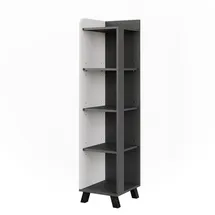 Vicco Badregal, Anthrazit, Weiß, Holzwerkstoff, 4 Fächer, Rechteckig, 30x128x35 cm