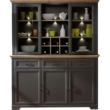 Innostyle Vitrine Buffet Jasmin 166 x 48 x 204 cm Grau