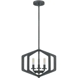 Vanguard Pendelleuchte mit 3 Lichtern - Altschwarz - QZ-VANGUARD-3P-OK