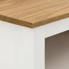 Idimex Campo Lowboard 160 cm Weiß/Natur Holz