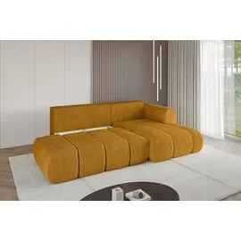 altdecor Ecksofa Cord 2-Sitzer Senfgelb