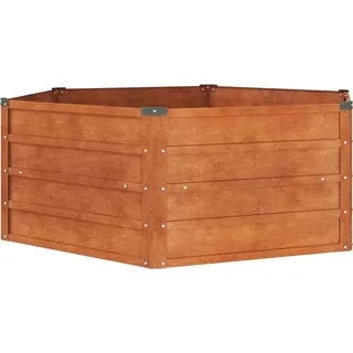 vidaXL Hochbeet Rostig 129 x 129 x 45 cm Cortenstahl