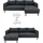 TRENDMANUFAKTUR Ecksofa Amazing II Cord 2-Sitzer Grau