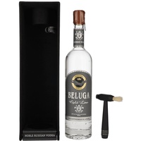 Beluga Gold Line Noble Russian Vodka 40% Vol. 0,7l in Geschenkbox in Lederoptik mit Pinsel