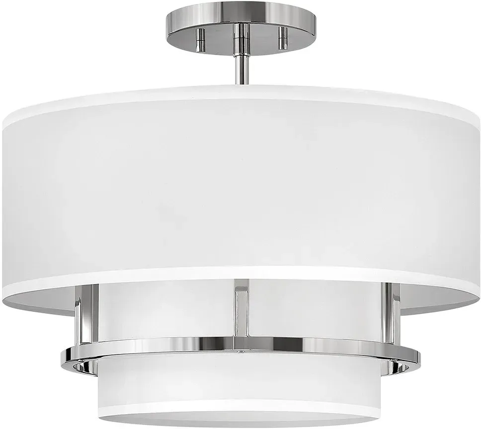 Elstead Lighting Graham Duo-Mount Pendelleuchte 406mm 3-flammig Nickel poliert
