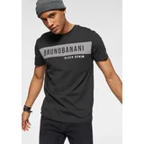 Bruno Banani T-Shirt BRUNO BANANI, Herren, Gr. XL (56/58), schwarz, Single Jersey, Obermaterial: 100% Baumwolle, bedruckt, schmal, Rundhals, Shirts T-Shirt, kurzärmelig, schmal geschnitten, Rundhalsausschnitt