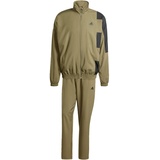 adidas Men's Sportswear Colorblock Track Suit Trainingsanzug, Olive Strata/Black, S