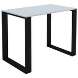 AKKE Esstisch, Esszimmertisch LOFT Schwarze Beinen Küchentisch Bürotisch 2mm-PVC grau 40 cm x 75 cm x 60 cm