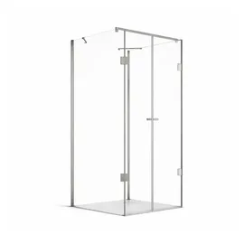 Buylando Emma Komplettdusche 90 x 80 cm links 8 mm Duschwanne