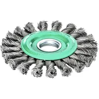 Lessmann Rundbürste Edelstahl 125 x 14 mm, gezopft 0,5mm