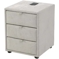 Jockenhöfer Nachtschrank Lissy mit 3 Schubladen 44 x 45 x 53,5 cm Grau