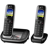 Panasonic KX-TGJ322GB Schwarz Festnetztelefon Anrufbeantworter + 2. Mobilteil