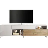 INOSIGN Lowboard »Monaco Breite 241 cm, TV-Schrank mit 1 Tür, 1 Klappe u. 1 Schubkasten«, Fernsehtisch, TV-Board, Soft/Self Closing, weiß