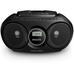 Philips AZ215 /12 CD-Soundmachine Kompaktanlage (CD, CD-R, CD-RW, Radiofunktion, Automatische Sendersuchlauffunktion, Bass-Boost-Funktion) schwarz