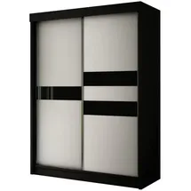 altdecor Kleiderschrank, Schwarz, Weiß, Holzwerkstoff, 120x215x67 cm, Schlafzimmer, Kleiderschränke