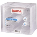 Hama 44753 CD-Doppel-Leerhülle 10-er Pack transparent