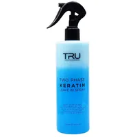 TRU Two-Phase Keratin Leave-In Spray 400 ml, Anti-Frizz 2-Phasen Haarpflege mit UV-Schutz