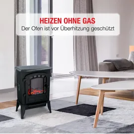 Classic Fire Torino – Dekorativer elektrischer Wandkamin mit 2000 W in Schwarz