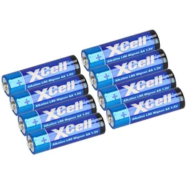 XCell 8x XCell 2x 4er Folie AA LR6 Mignon Super Alkaline Batterie