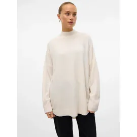 Vero Moda VMPLAZA LS HIGHNECK Long Pullover Beige M