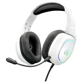 THE G-LAB - Korp Radium Gaming Headset mit abnehmbarem Mikrofon, Gaming Kopfhörer mit LED Licht, Gaming Kopfhörer mit Kabel Stereo Sound Bass 3.5mm, Kompatibel mit PS4/PS5/Xbox/Switch/PC