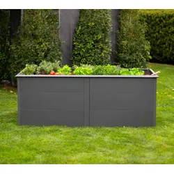 Westmann Metall Hochbeet Primus XL | Inkl. Schneckenschutz | Anthrazit | 200x100x77 cm