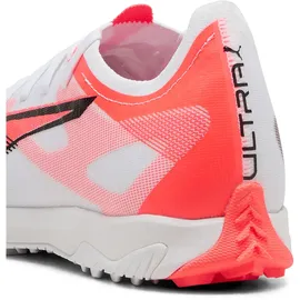 Puma Ultra 5 Match TT Fussballschuh, White Black-Glowing RED, 39 EU