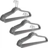 Wenko Kleiderbügel Beflockt Grau 15er Set (69309800)