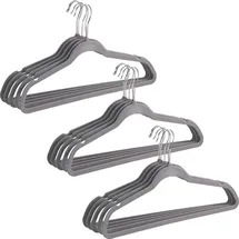 Wenko Kleiderbügel Beflockt Grau 15er Set (69309800)