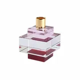 Cr8 A Gift Gift Company Dioptrics Eckig, Kerzenständer, Kerzen Halter, Kristallglas, Pink, H 7 cm, 15504013
