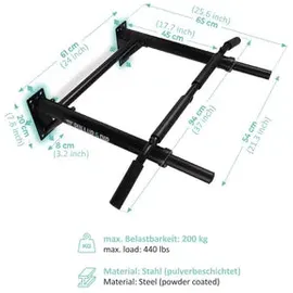 PULLUP & DIP Klimmzugstange Schwarz