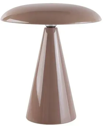 Beacon Lighting Akku-Tischleuchte Kinoko II Kunststoff Braun Hellbraun