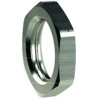 Riegler Sechskant-Gegenmutter, M24x2, SW 28, Messing vernickelt