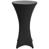 Beautissu Stella Stehtischhusse Ø 60 cm Schwarz