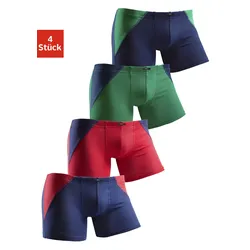 H.I.S Boxer »Boxershorts für Jungen«, (Packung, 4 St.), mit coolem Colorblocking für einen sportlichen Auftritt H.I.S marine-grün, grün-marine, rot-marine, marine-rot 158/164
