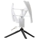 Cozyel Windturbine Kleinwindanlage, Windturbinengenerator 25W 15V Windkraftanlage, vertikaler Windgenerator 3 Blatt, Windgenerator Kits Wind Turbine 3 Klinge, weiße
