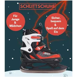 Schlittschuhe schwarz/rot 30-33