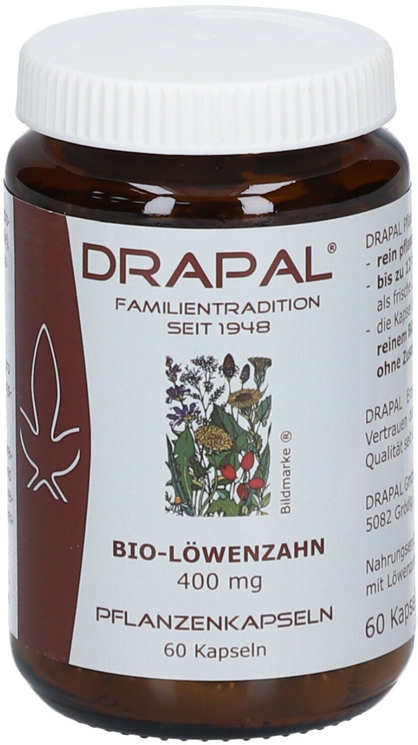 Drapal® Bio-Löwenzahn 400 mg Kapseln 60 St 60 St Kapseln