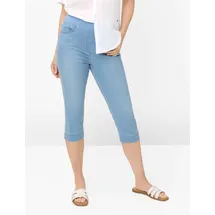 RAPHAELA by BRAX Style PAMINA CAPRI BLEACHED LIGHT BLUE SLIGHTUSED, denim hellblau, Gr. 44K