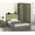 JV Möbel Jugendzimmer Set Bett, Nachttisch Kleiderschrank, Kinder Möbel Set Grün 3tlg