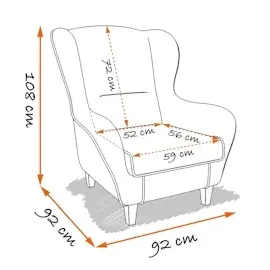 Supellex Sofia Ohrensessel mit Hocker | Design Vienna Creme-Beige