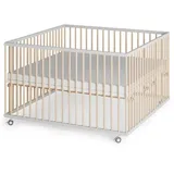 Sämann Laufgitter 100 x 100 cm Buche braun inkl. Matratze (HL-LB 100M)